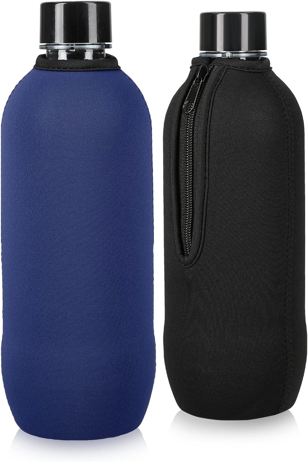 kwmobile 2x Schutzhülle kompatibel mit SodaStream Glasflasche - Neopren Hülle - Flaschen Kühler für
