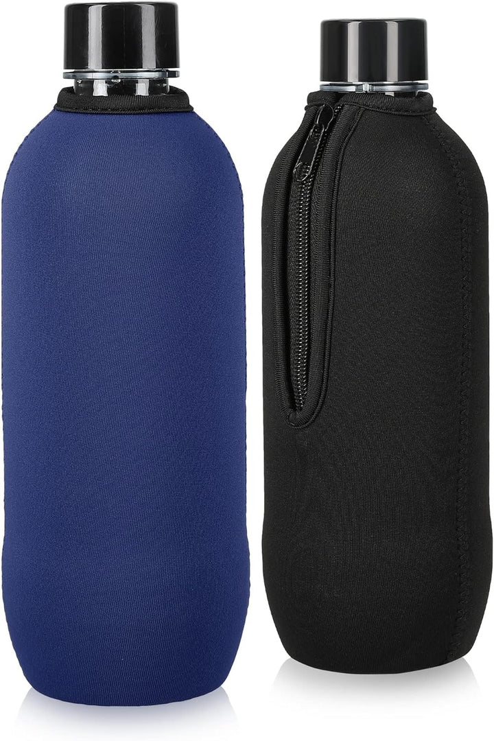 kwmobile 2x Schutzhülle kompatibel mit SodaStream Glasflasche - Neopren Hülle - Flaschen Kühler für