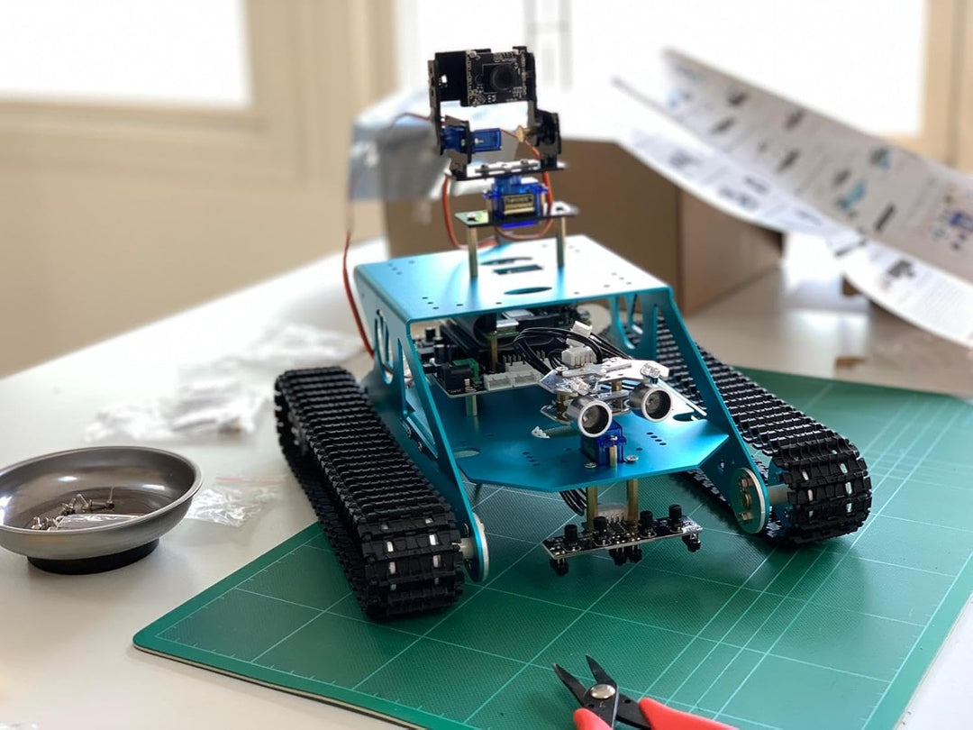 Yahboom Raspberry Pi Robotic mit Kamera Programmierbares AI Elektronisches DIY Tank Robot Kit f¨¹r T