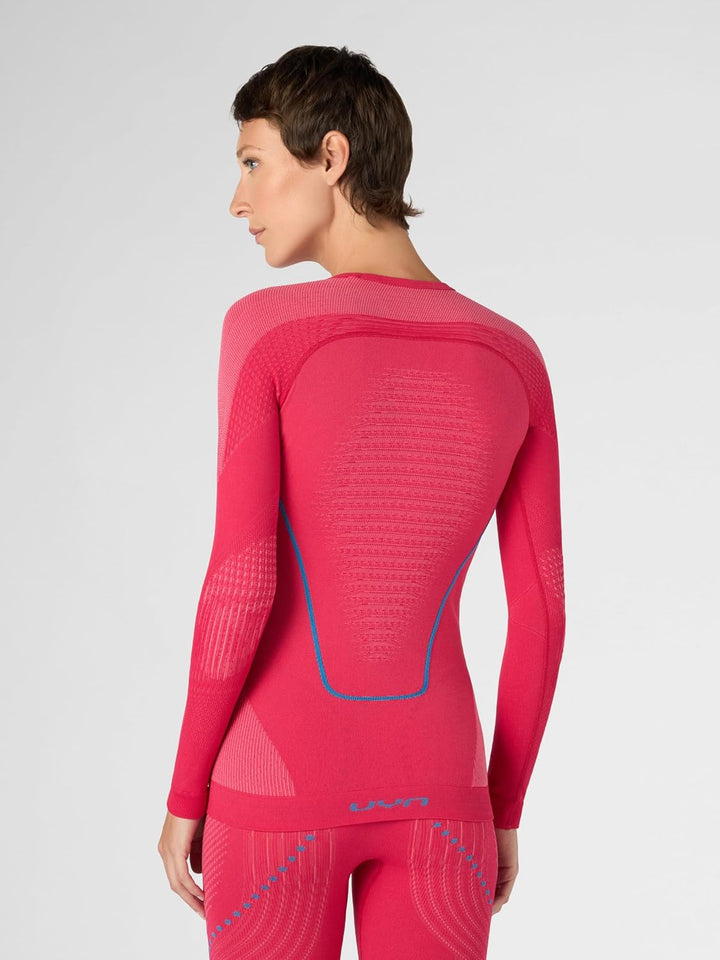 UYN Damen Evolutyon Langarmshirt, Strawberry/Pink/Turquoise, XS