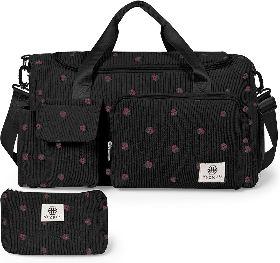 Sporttasche Damen, Sporttasche Kinder, Faltbare Reisetasche Weekender mit Schuhfach Nassfach, Reiset