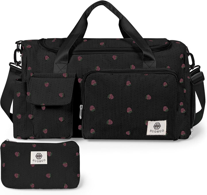 Sporttasche Damen, Sporttasche Kinder, Faltbare Reisetasche Weekender mit Schuhfach Nassfach, Reiset