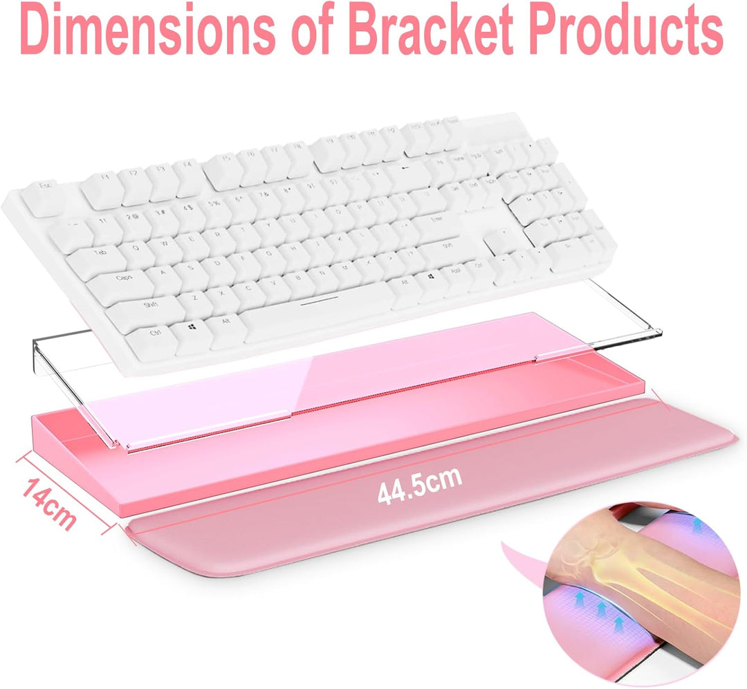 Tastaturablage Aus Durchsichtiges Acryl Geneigter Computer Mit Aufbewahrungsbo, Tastatur Halterung,