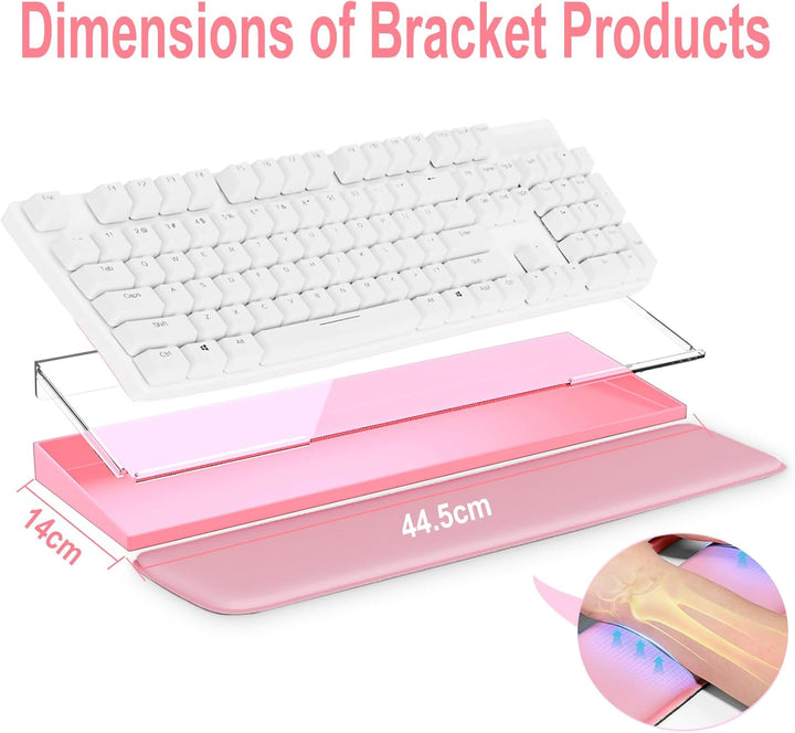 Tastaturablage Aus Durchsichtiges Acryl Geneigter Computer Mit Aufbewahrungsbo, Tastatur Halterung,