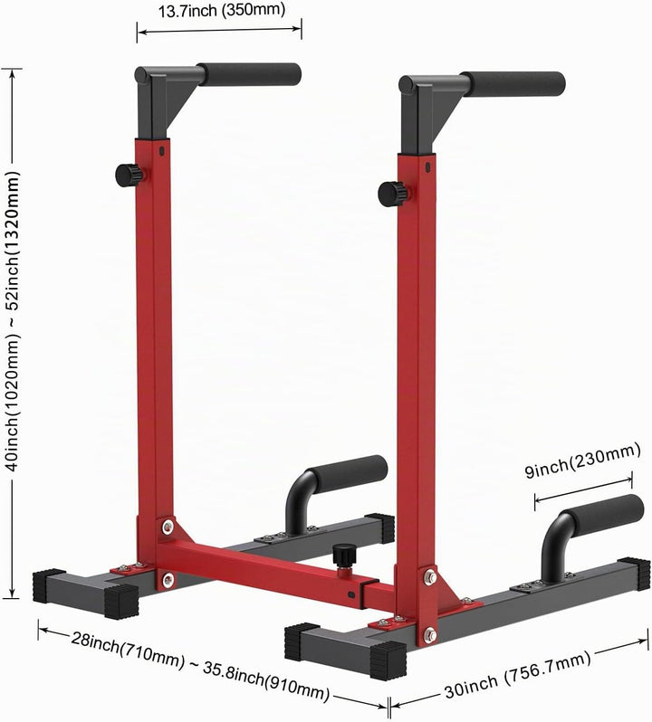 SELEWARE Solide Dip-Bar, verstellbare Dip-Station Home Gym Fitness Calisthenics Ausrüstung, multifun
