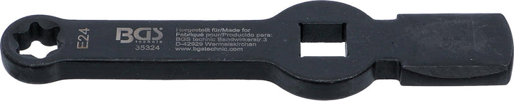 BGS 35324 | Schlag-Ringschlüssel | E-Profil (für Torx) | mit 2 Schlagflächen | SW E24 Schlüsselweite