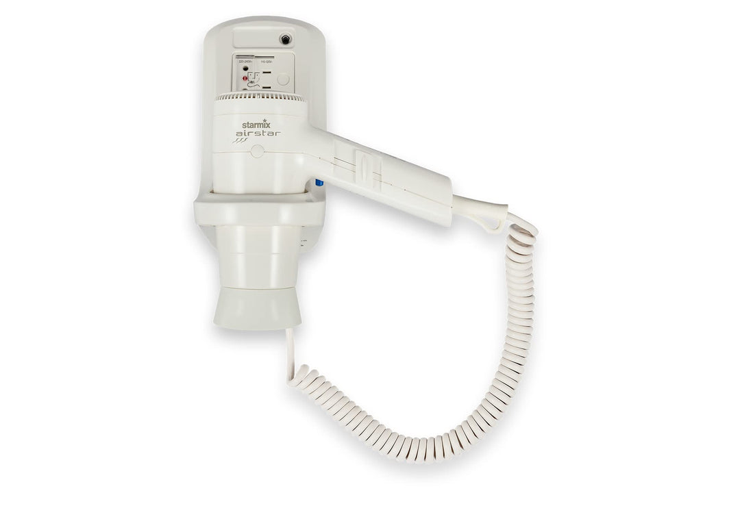 Starmix Hand-Haartrockner HFTW 12 R (Föhn inkl. Ondulierdüse + Rasiersteckdose, Gehäuse aus ABS Kuns