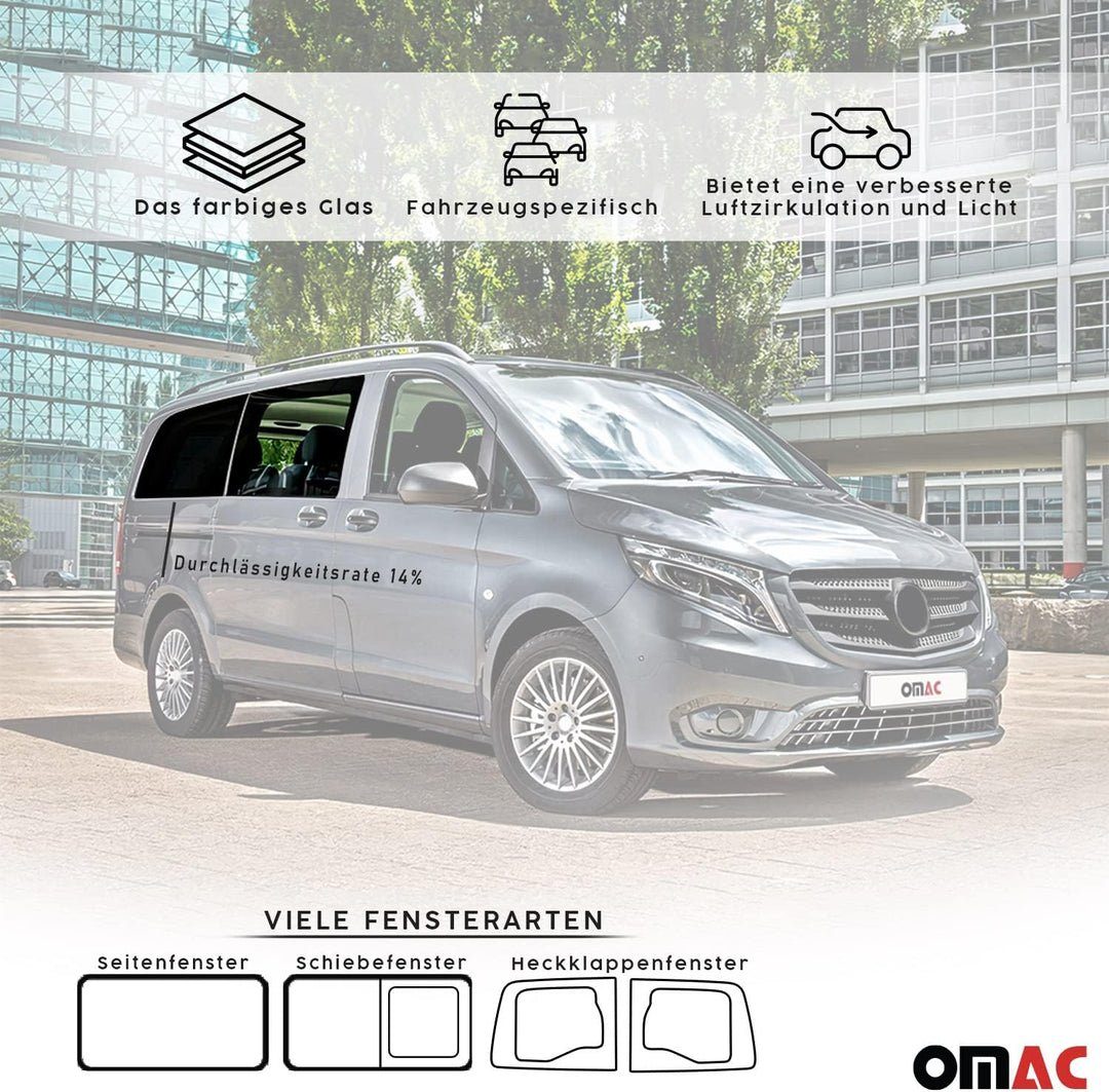 OMAC Seitenfenster Auto Seitenscheibe kompatibel mit Mercedes Sprinter W906 2006-2013 L1 L2 Links |