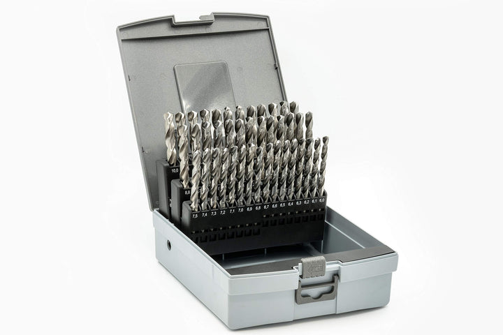 BAER HSSG Spiralbohrer Set (0,1mm steigend) 6-10 mm - DIN 338 - Bohrerset Stahl - Spiralbohrer Set -