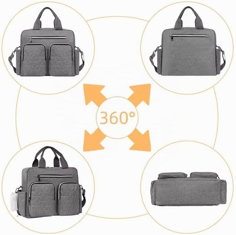 Wickeltasche Tote Baby, Wickeltasche Grosse Babytaschen mit isolierten Taschen und Trocken-/Nass-Tre