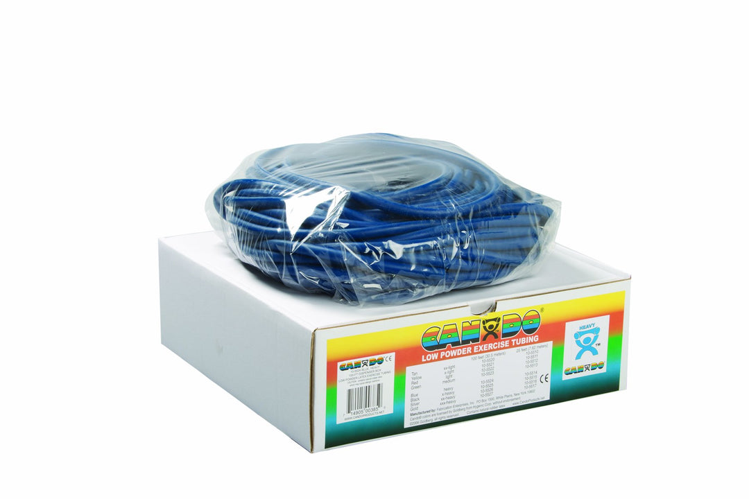 CanDo Power Tube - Fitness Tube, Widerstandstrainer für Funktionales Training - Länge 30,5 m - blau