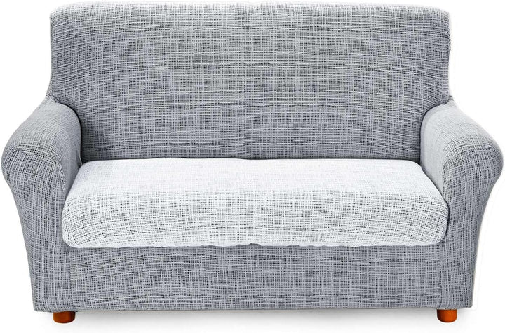 Caleffi Elastischer Sofabezug für 1-Sitzer, Italienischer Stil, Jacquard-Satin, 72058 Grau, Grau