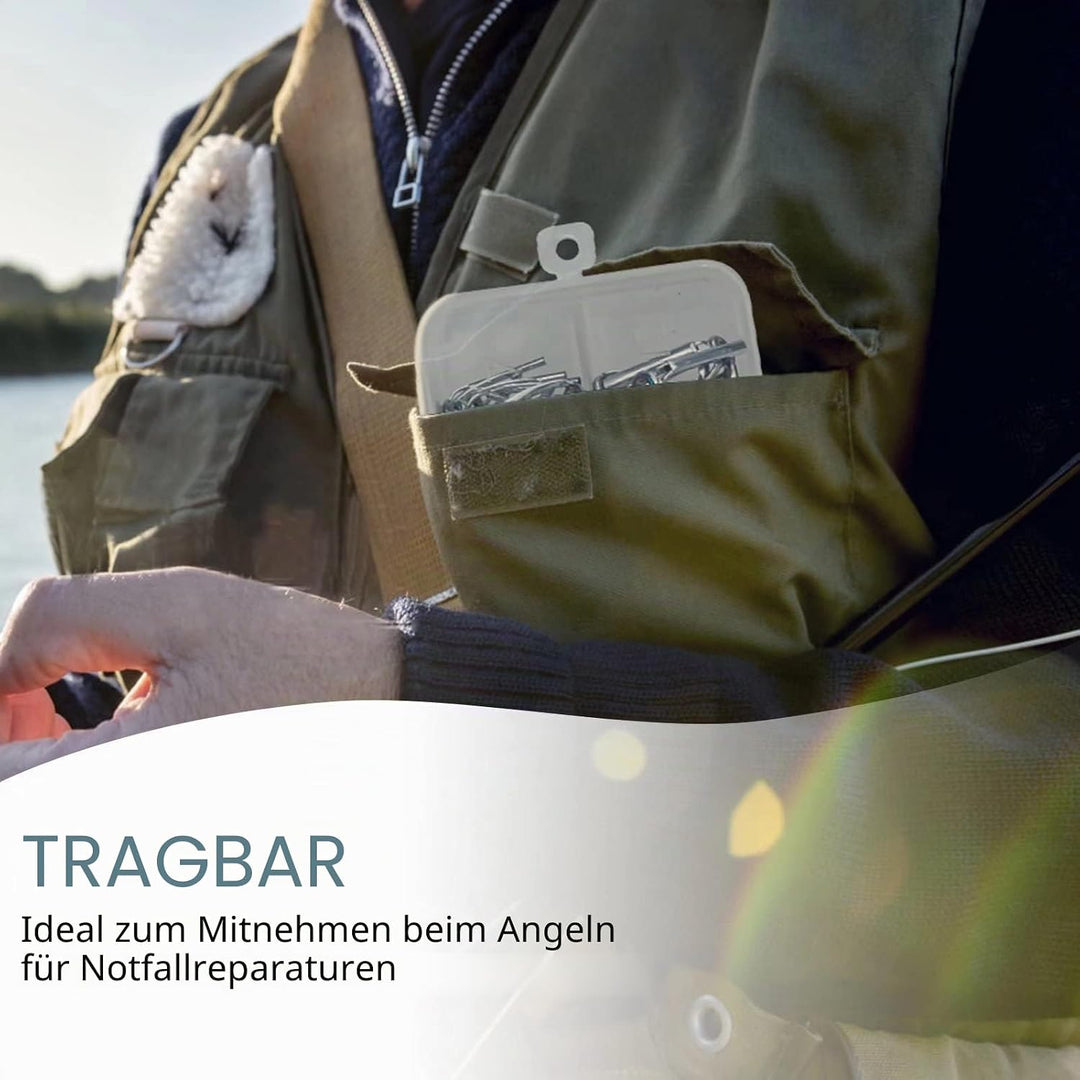 THKFISH Angelrute Reparatur Set Spitzenring Stipprute Tip Tops 50 Stück Ersatz-Kit für Angelrutenspi