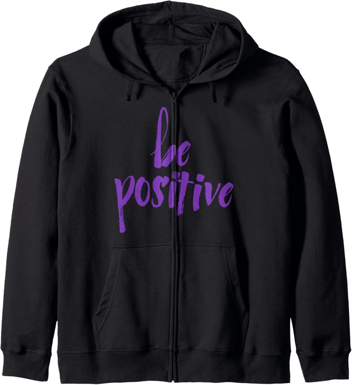 Trendy Purple Be Positive Kapuzenjacke