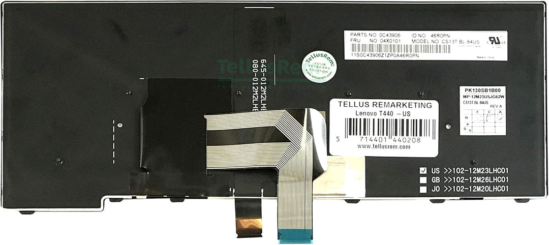 TellusRem ersatztastatur US Nicht Hintergrundbeleuchtung für Lenovo Thinkpad T431 T431S E431 T440 T4
