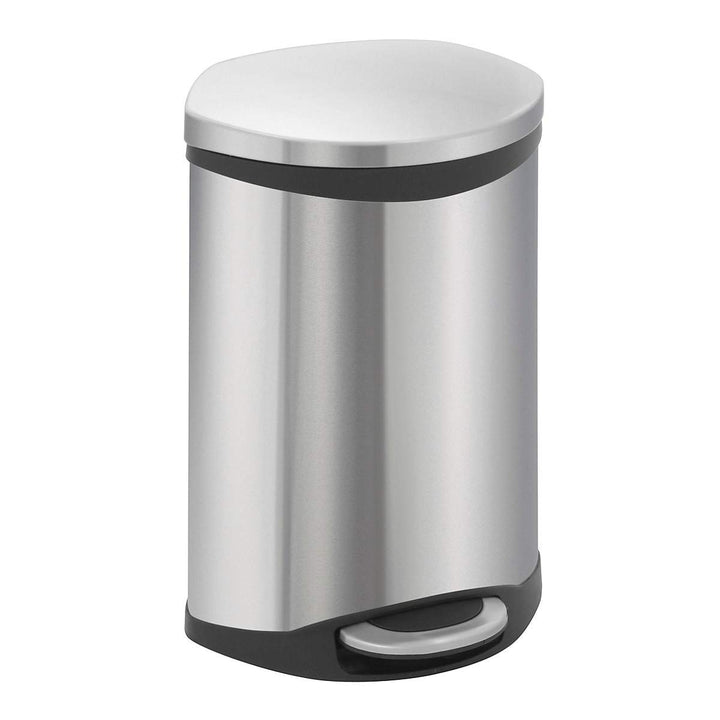 EKO Shell Bin Tritt-Mülleimer, 10 Liter, Edelstahl matt