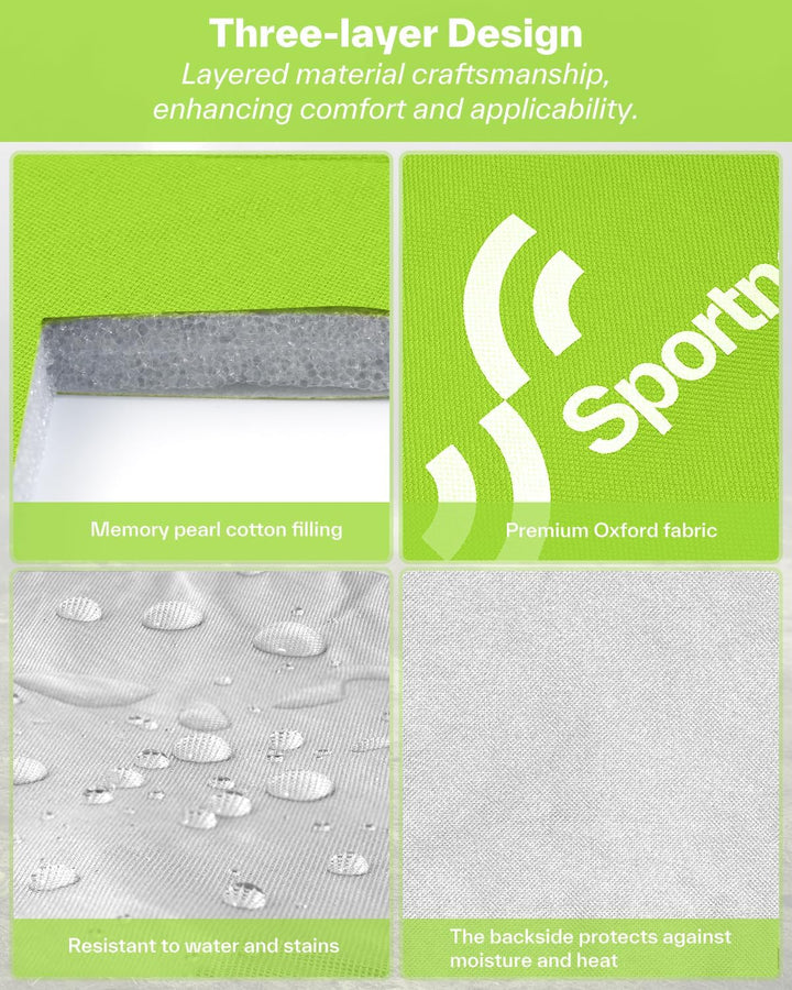 Sportneer Sitzkissen Outdoor, Sitzunterlage Outdoor Wasserdicht Oxford-Stoff Thermo Sitzkissen Faltb