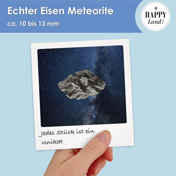 happylandgifts® Echte Sternschnuppe zur Geburt | Echter Meteorit | Hochwertige Urkunde mit Wunschnam