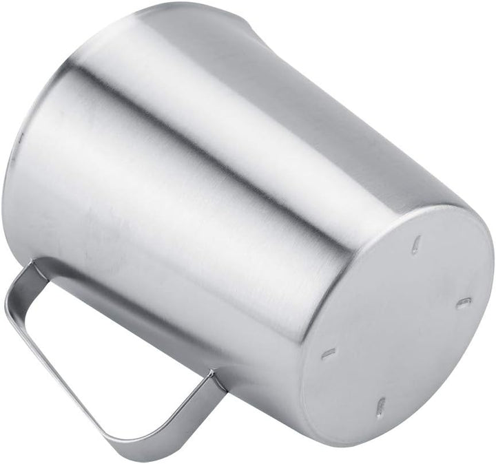 Edelstahl Messbecher, 2000ml Messkanne aus Edelstahl mit Griff, Milchkanne Edelstahl mit Skalen