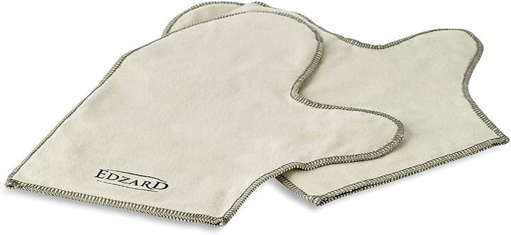 EDZARD QualiPolish® Silber Pflegehandschuhe (Paar) Reiniger für Schmuck, Münzen & Besteck aus Messin