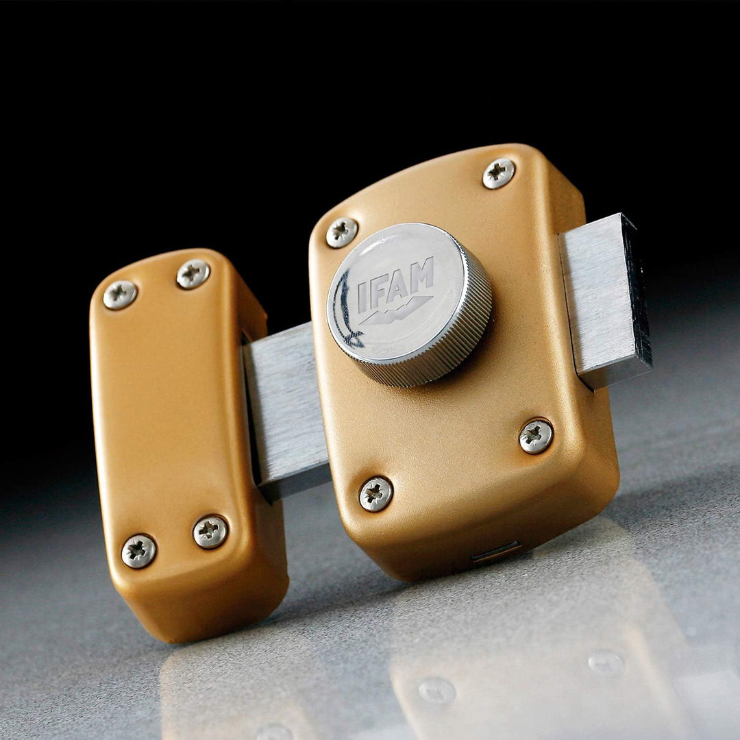 Ifam| Riegel für Türen| Modell B5| Einfacher und komfortabler Druckknopfgriff| 50mm| Totale Anpassun