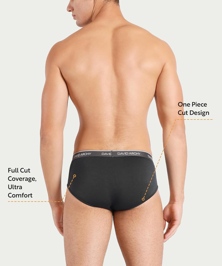 DAVID ARCHY Herren Slips Mehrpack Unterwäsche 4-Wege-Stretch Unterhosen Slip Ultraweich Atmungsaktiv