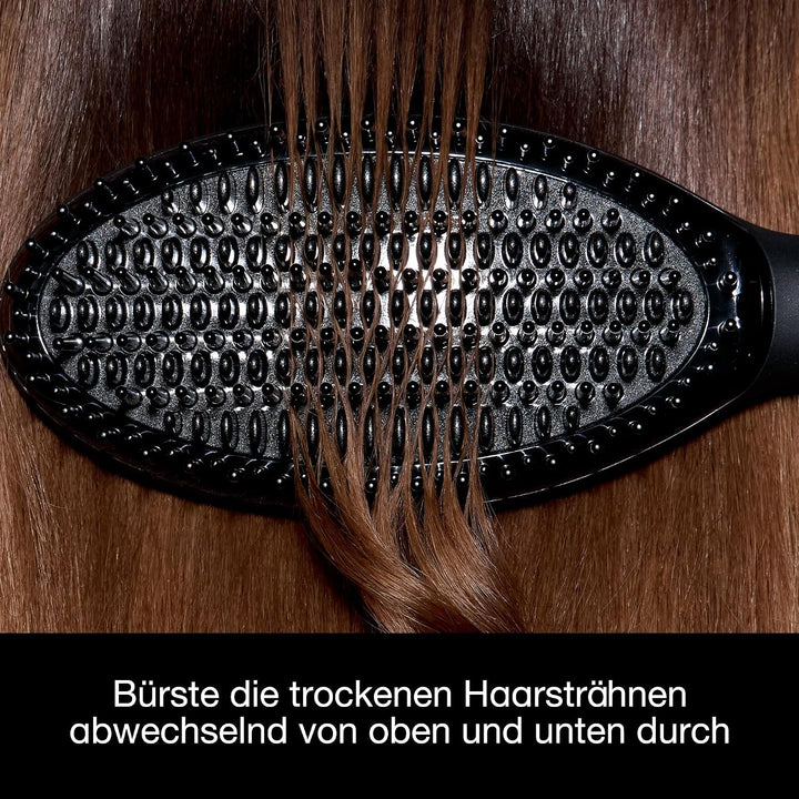 ghd glide+ Hot Brush: Haarglätter Bürste für trockenes Haar, elektrische Hot Brush für Sleek Styling