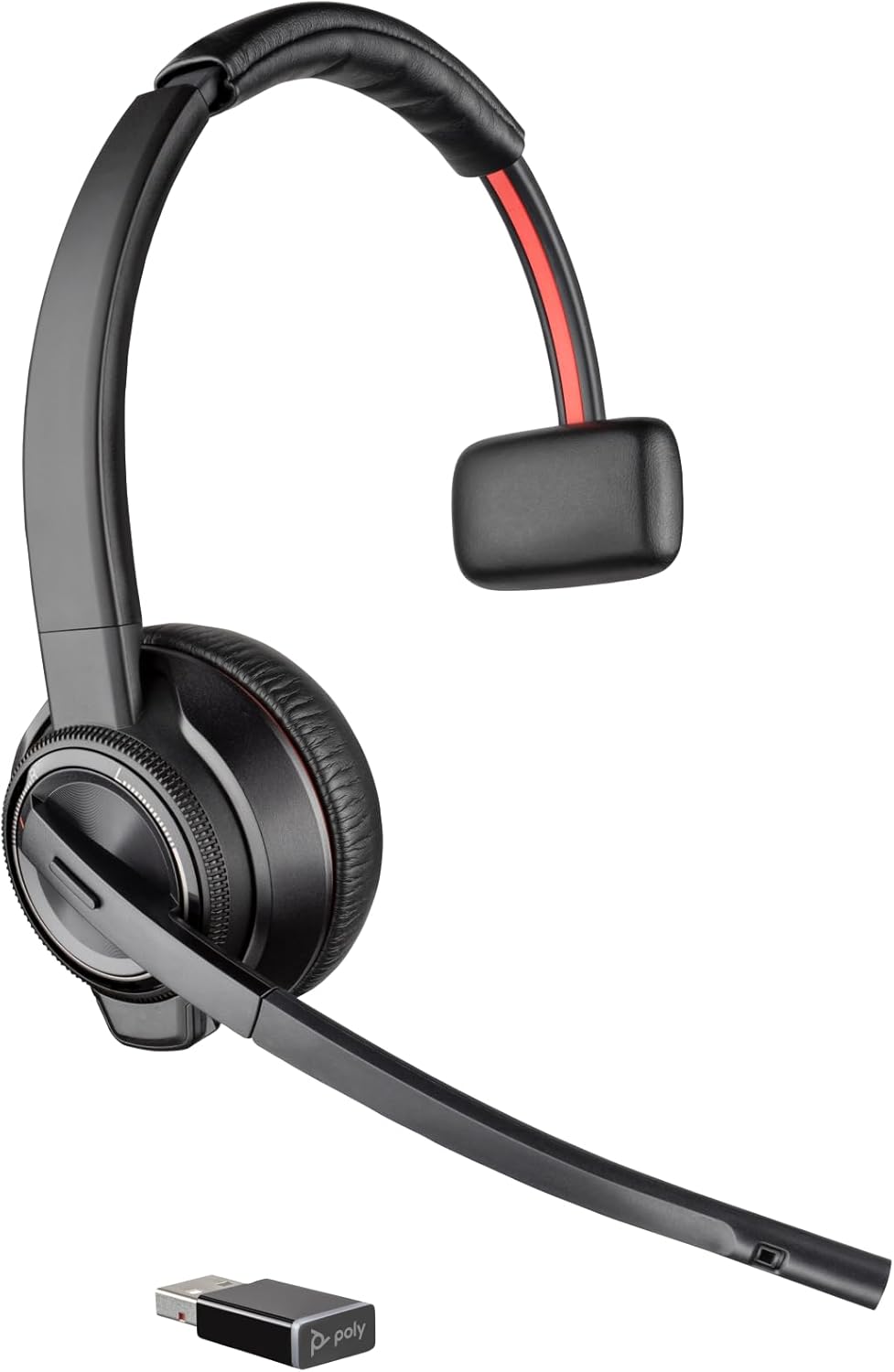 Plantronics DECT Headset Savi W8210-M USB monaural Mono Mono USB-A, Bluetooth, RJ9 PC, Mobile, Deskp