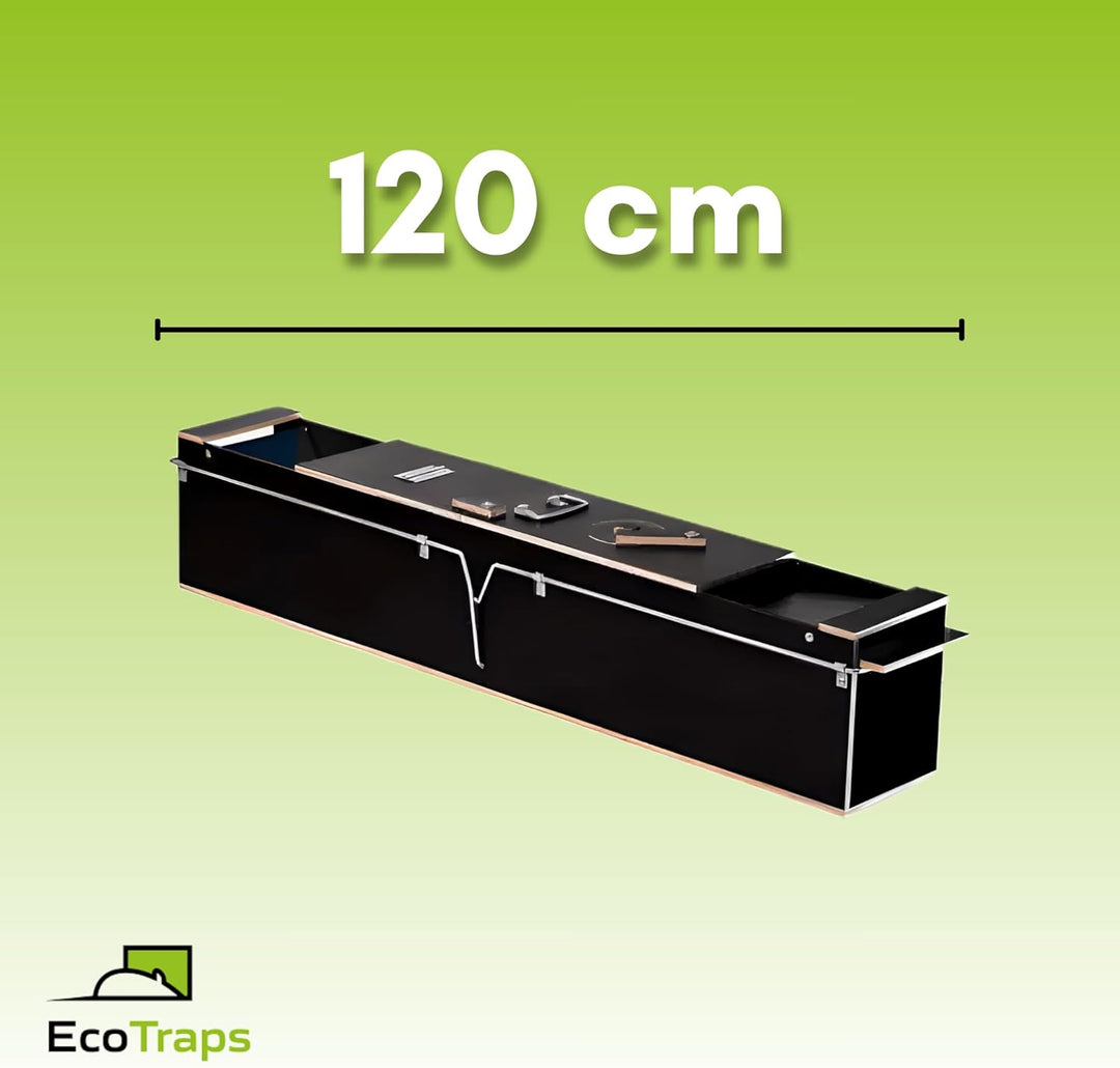 EcoTraps Marderfalle 120cm inkl Lockmittel Holzfalle Lebendfalle Kastenfalle Tierfalle Marderabwehr