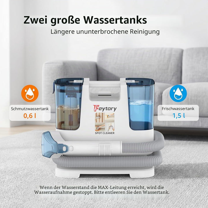 Tragbare Teppich- und Polsterfleckenreiniger-Maschine, 500 W, leistungsstarker Saugfleckenentferner