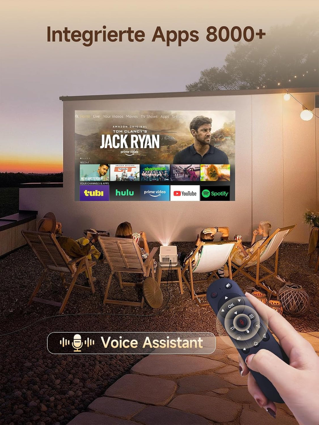 【Android 14 &amp; 800 ANSI】 Magcubic Mini Beamer 4K 8K Unterstützt, Smart Projektor Native 1080P mit WiF
