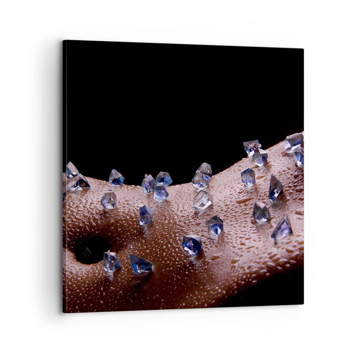 Bilder auf Leinwand Frau Körper Kristalle Wassertropfen Leinwandbild 60x60cm Wandbilder Dekoration W