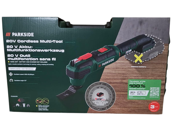 PARKSIDE 20 V Akku Multifunktionswerkzeug PAMFW 20 -Li, ohne Akku/Ladegerät kompatibel Bosch Starloc