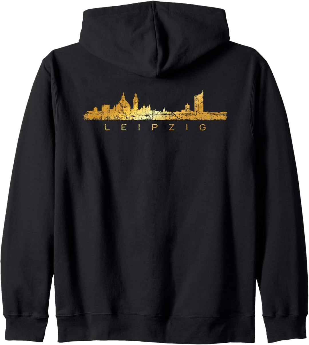 Leipziger Skyline (Vintage Goldgelb) Leipzig Kapuzenjacke