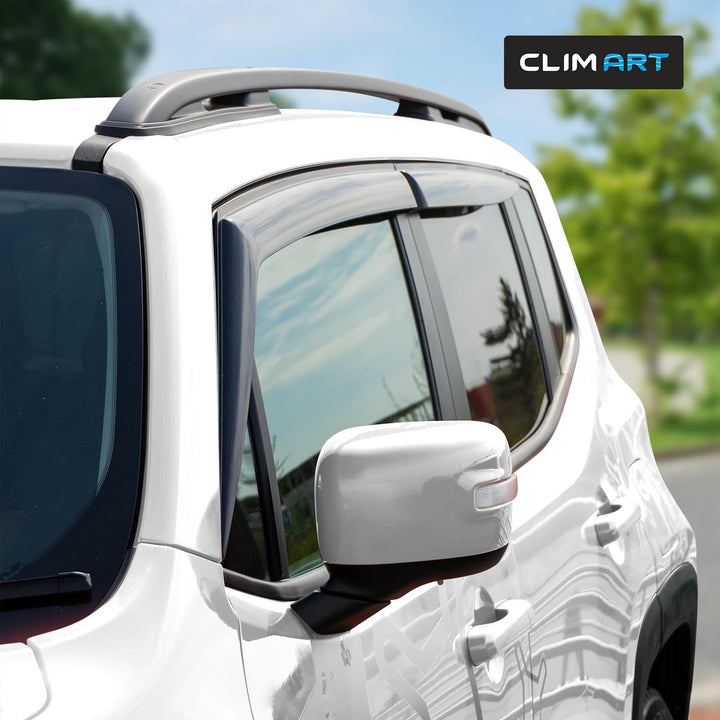 CLIM ART Windabweiser für/kompatible mit Jeep Renegade 2014-2024 SUV, Autofenster Regenschutz, Regen