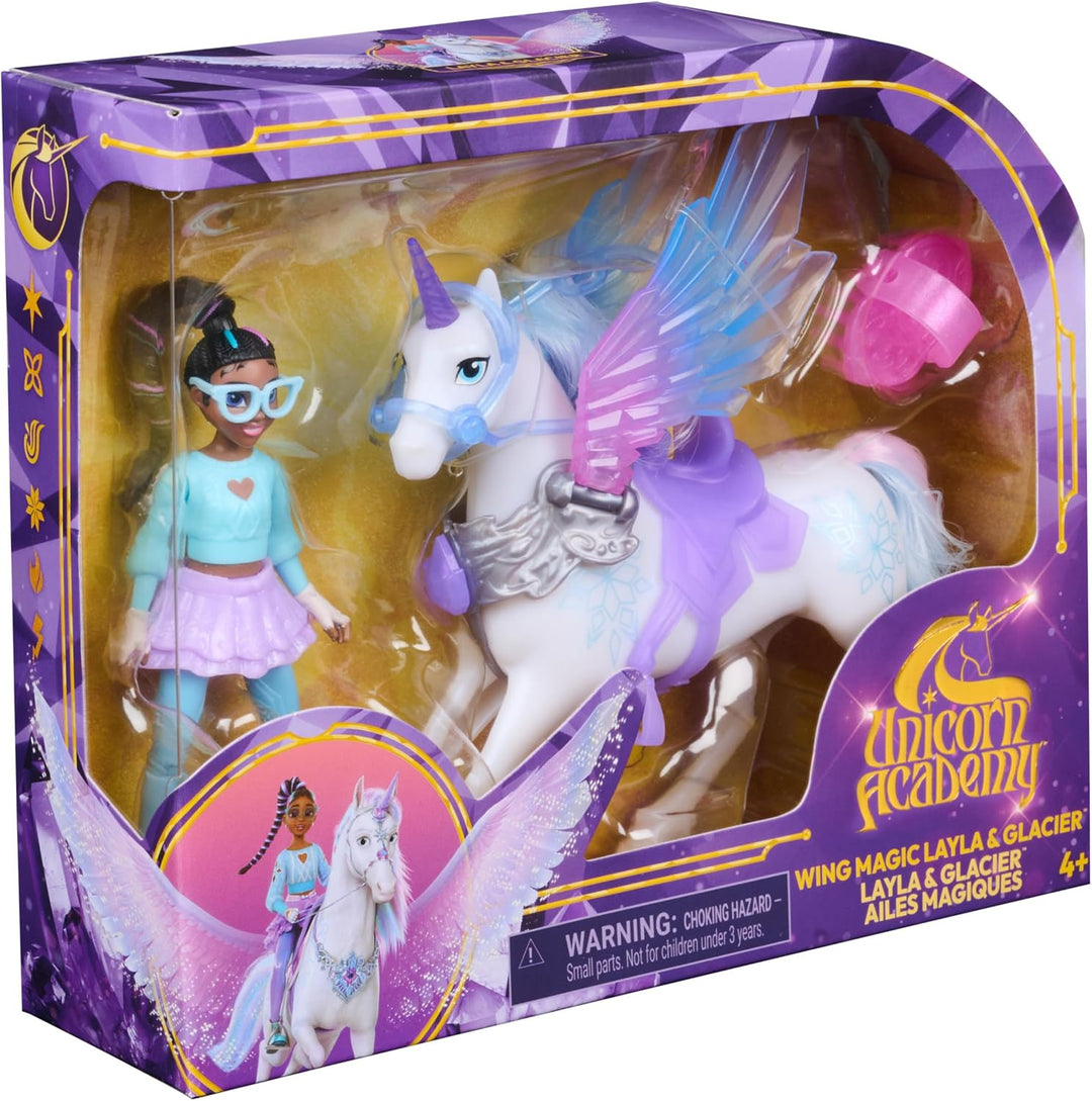 Unicorn Academy Wing Magic Layla und Glacier Set, ab 4 Jahren