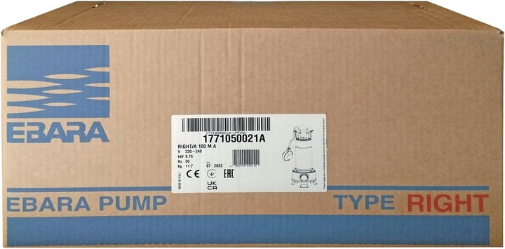 Ebara Serie Right 100 mA Elektrische einphasig Tauchpumpe für Wasser Posten in AISI 304 mit Galleg
