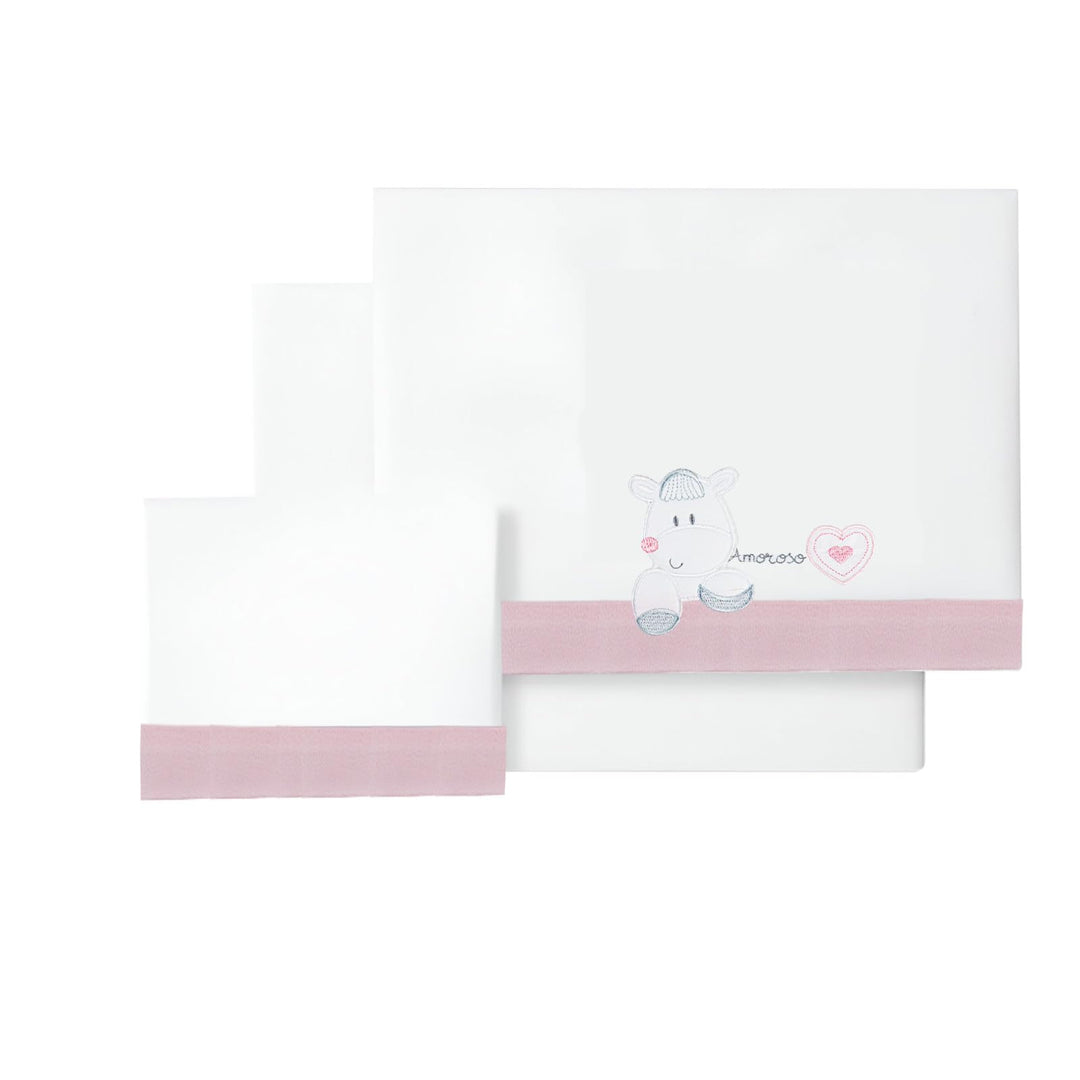 various - Bettwäsche-Set für Kinderbett, 60 x 120 cm, für Frühjahr und Herbst, aus 100 % Baumwolle,