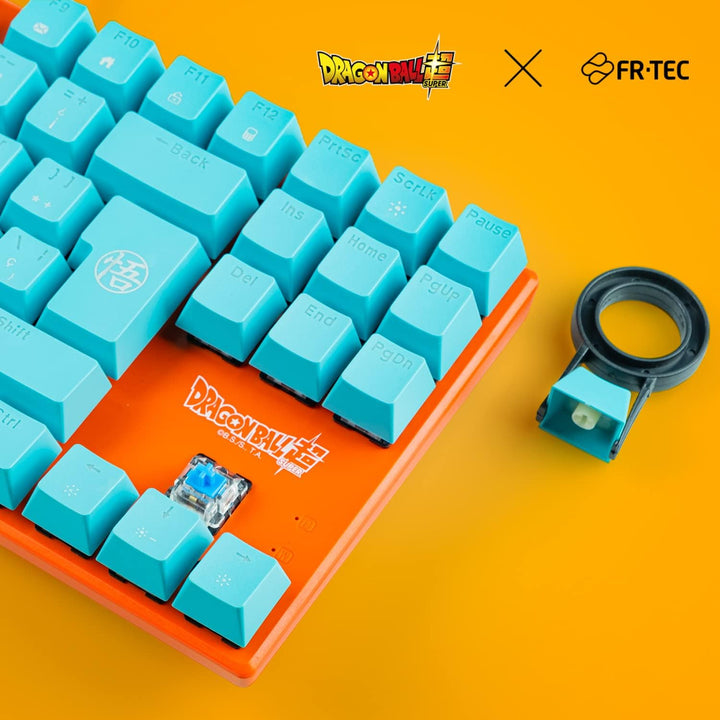 FRTEC - Dragon Ball Wired Mechanical Keyboard Mechanische Tastatur mit Anti-Tangle-Kabel, TKL-Blauer