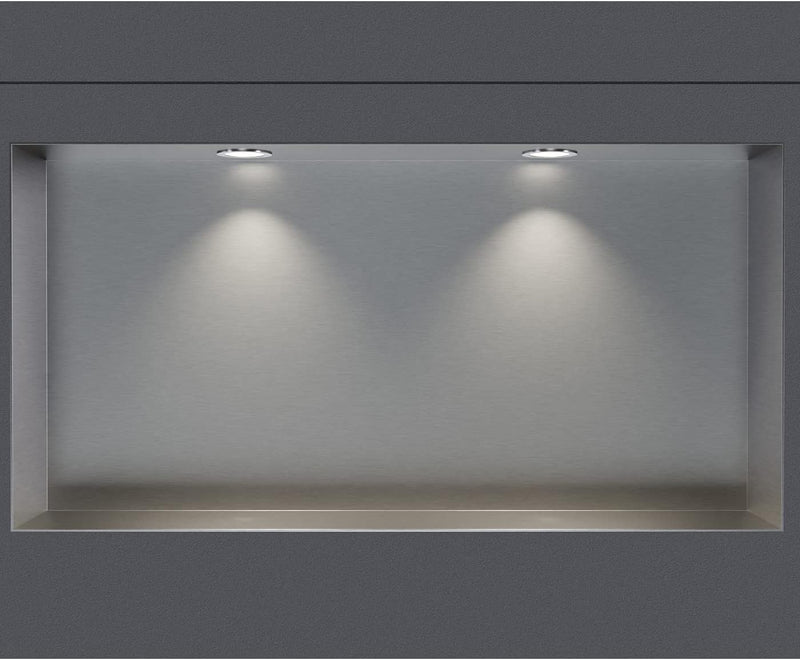 BERNSTEIN® Wandnische aus Edelstahl NT306010X randlos mit LED-Beleuchtung– 30 x 60 x 10 cm – Duschab