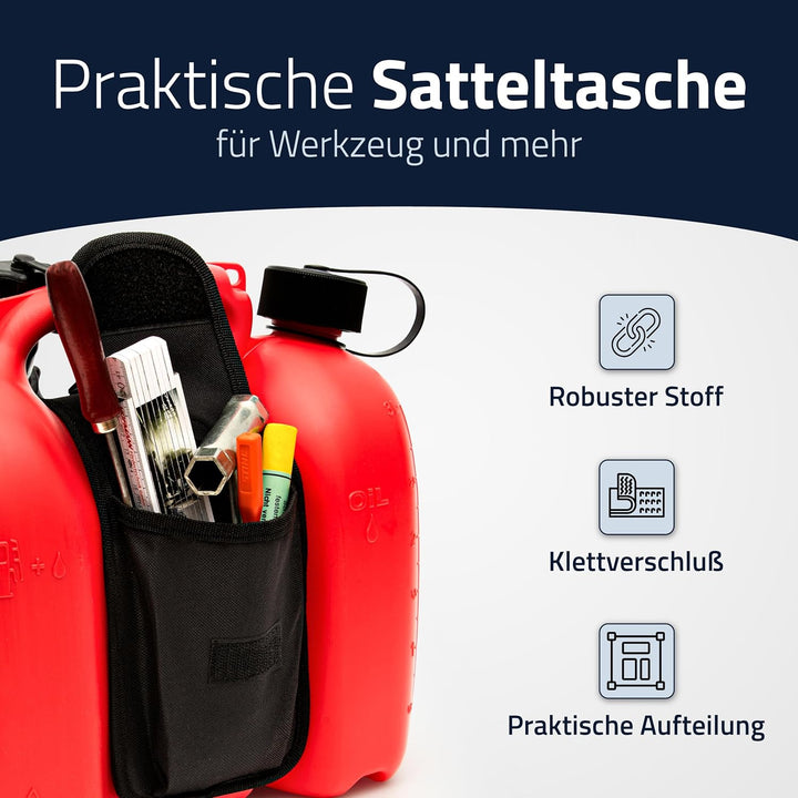 hünersdorff 805062 PROFI Doppelkanister / Kombikanister für Kraftstoff und Öl mit Satteltasche und z