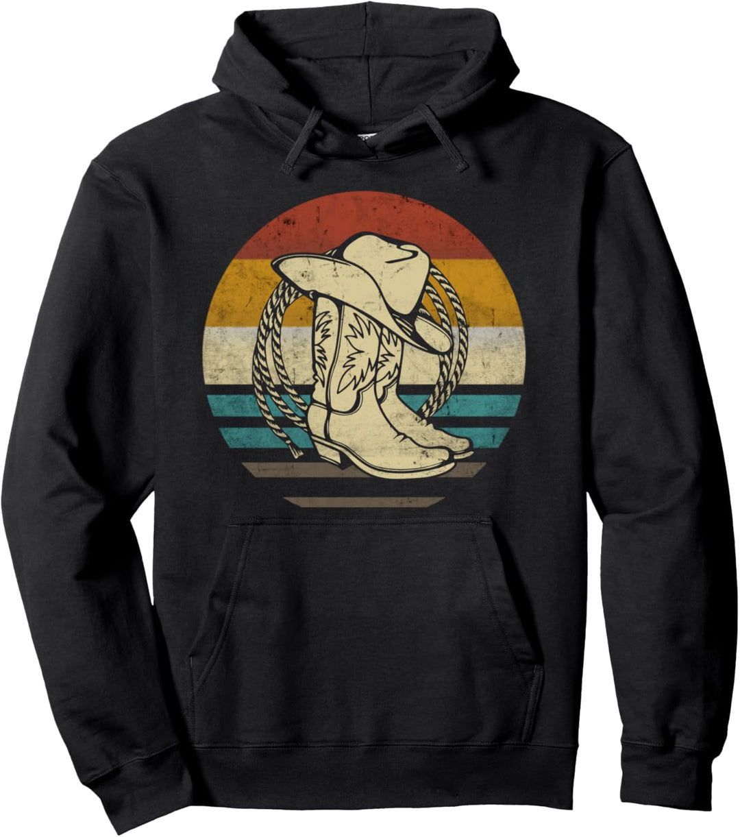 Westernreiten Westernreiterin Reiten Cowgirls Retro Vintage Pullover Hoodie