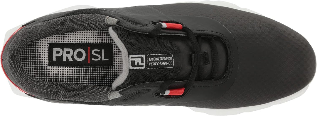 FootJoy Herren Pro|sl Sport Golfschuh 39.5 EU Schwarz Red, 39.5 EU Schwarz Red