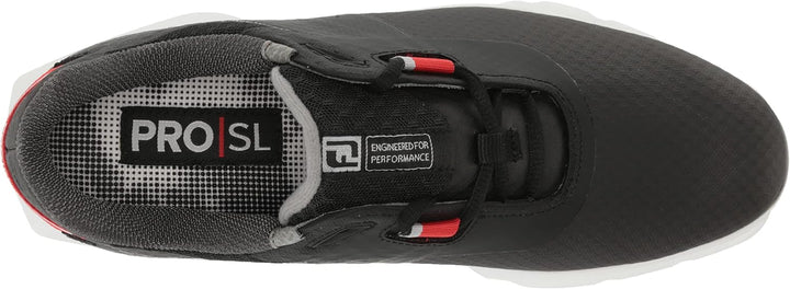 FootJoy Herren Pro|sl Sport Golfschuh 39.5 EU Schwarz Red, 39.5 EU Schwarz Red