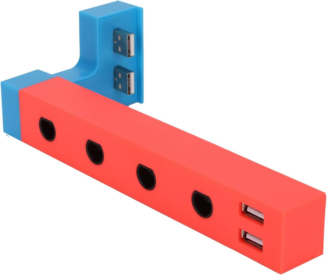 Kabelgebundener Controller-Adapter für, Tragbarer 4-Port-Adapter mit 2 USB-Anschlüssen, Professionel