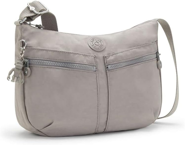 Kipling Damen Izellah Crossbody, Grey Gris, 33x23x12 cm (B x H T) EU, Grey Gris