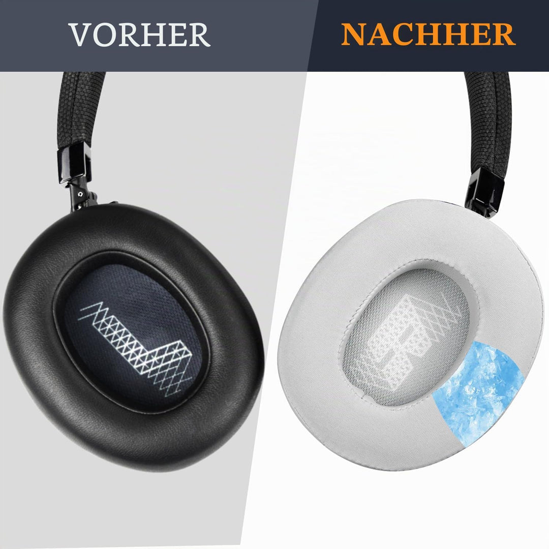 SOULWIT Kühlgel Ersatzpolster Ersatz Ohrpolster für JBL E65BTNC/Live 650BTNC/Live 770NC/Live 660NC/D