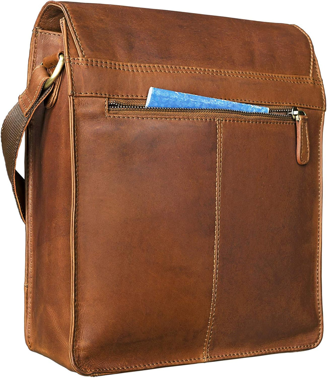 STILORD 'Lars' Vintage Umhängetasche Leder Herren für 13,3 Zoll Tablet MacBooks und iPad Schultertas