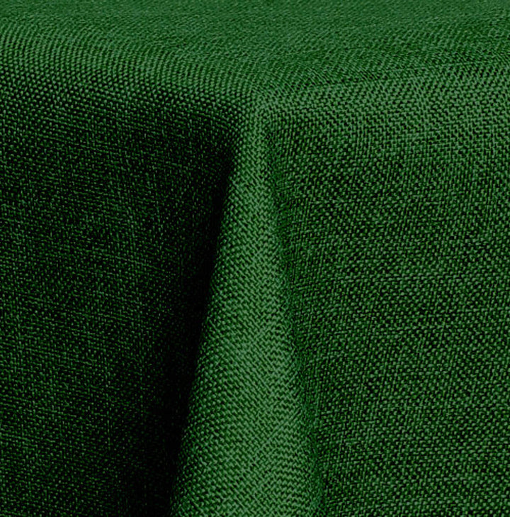 Textil Tischdecke - Leinen Optik - wasserabweisend Eckig 110x140 (Dunkelgrün, ca. 110 x 140 cm) Dunk