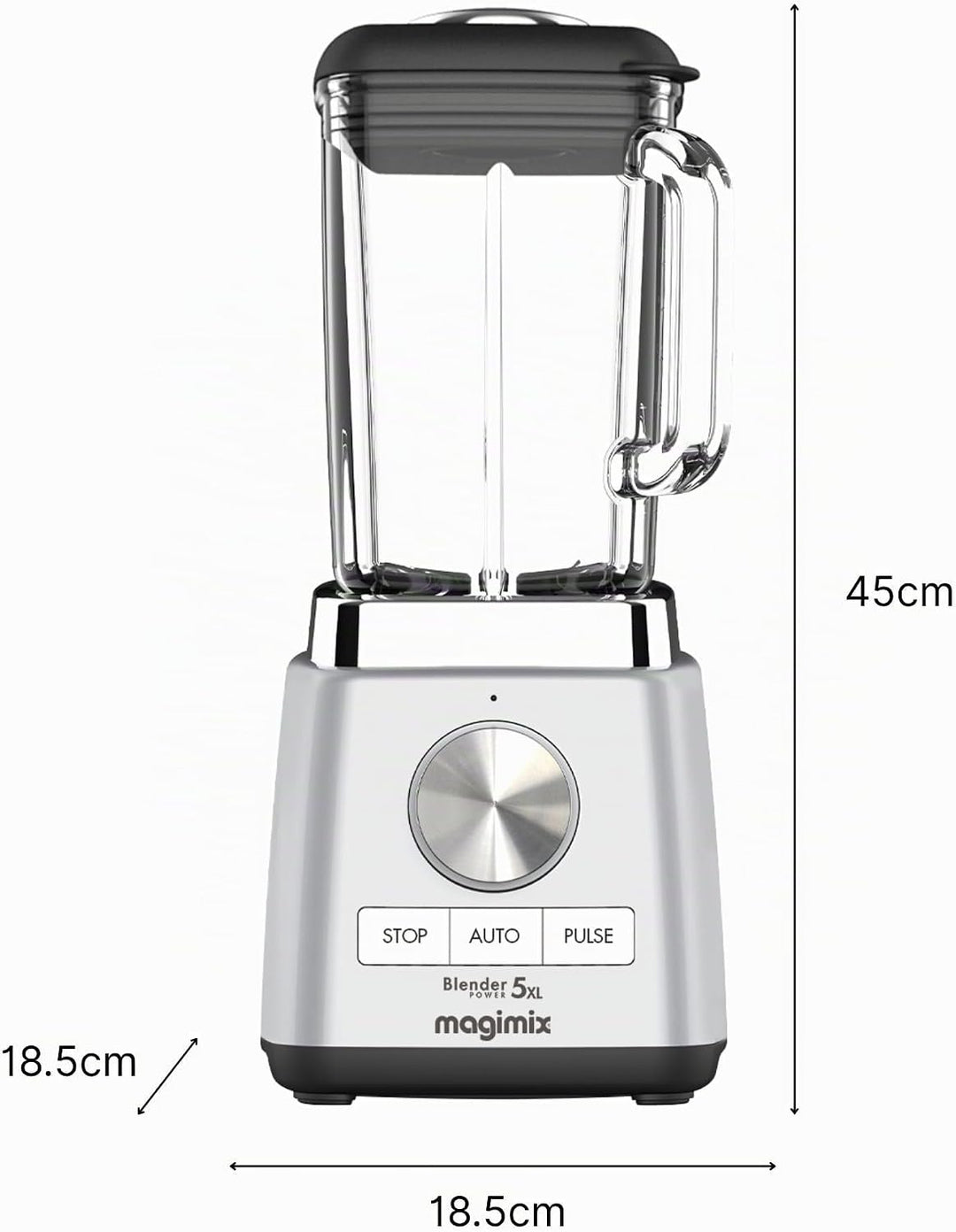magimix Blender - Power 5 XL - Standmixer mit 1500W Motor, 2L Nutzkapazität, Glas-Krug aus Borosilik